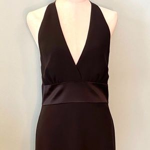 Black Halter V-Neck Cocktail Dress Size 12